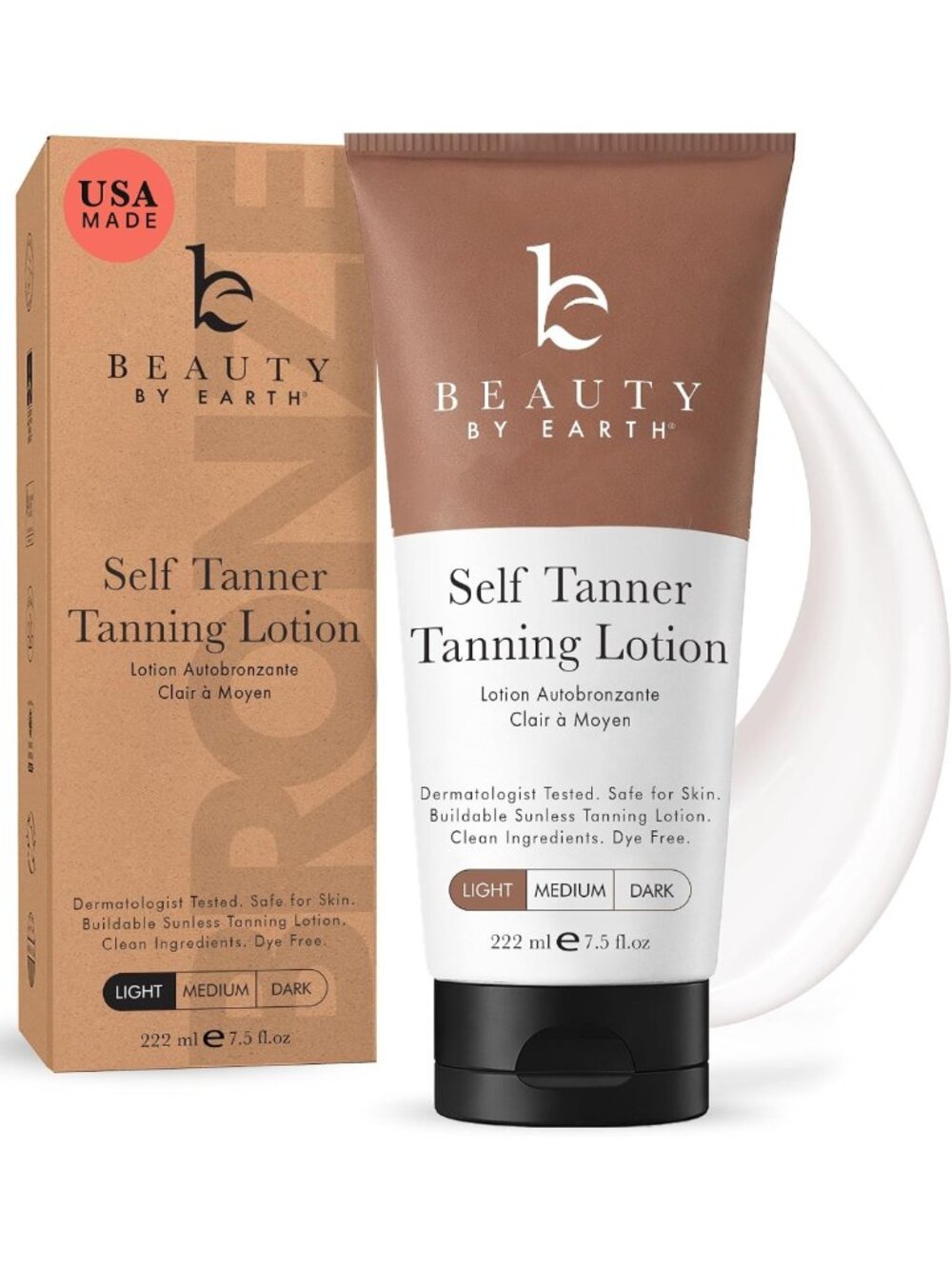 Natural Self Tanner Lotion - Organic, Non-Toxic, Streak-Free Gradual Tan for All